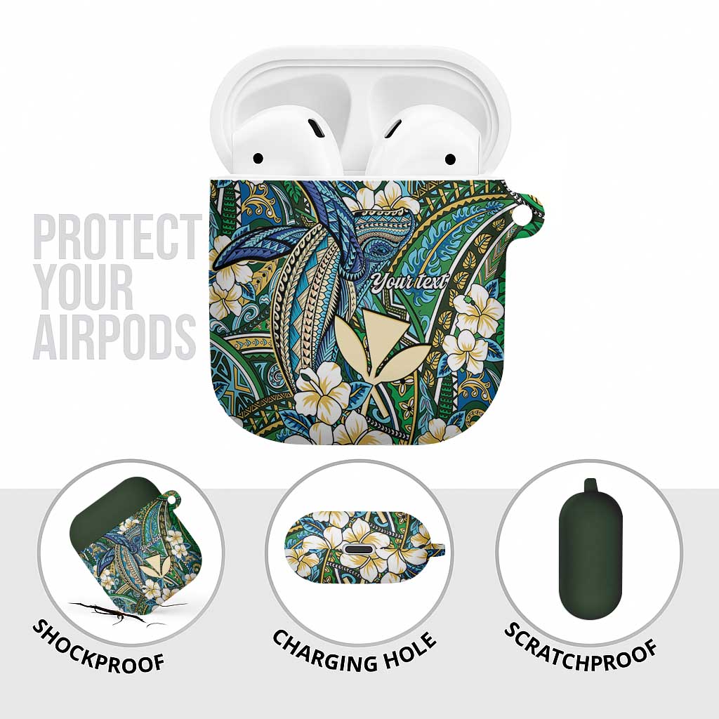 Personalised Hawaii Tribal Humpback Whale AirPods Case Omaomao Hibiscus Seamless Pattern LT9 - Polynesian Pride