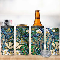 Personalised Hawaii Tribal Humpback Whale 4 in 1 Can Cooler Tumbler Omaomao Hibiscus Seamless Pattern LT9 - Polynesian Pride