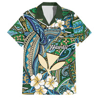 Personalised Hawaii Tribal Humpback Whale Hawaiian Shirt Omaomao Hibiscus Seamless Pattern