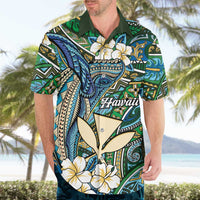 Personalised Hawaii Tribal Humpback Whale Hawaiian Shirt Omaomao Hibiscus Seamless Pattern
