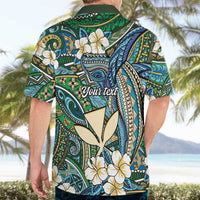 Personalised Hawaii Tribal Humpback Whale Hawaiian Shirt Omaomao Hibiscus Seamless Pattern