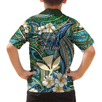 Personalised Hawaii Tribal Humpback Whale Hawaiian Shirt Omaomao Hibiscus Seamless Pattern