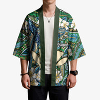 Personalised Hawaii Tribal Humpback Whale Kimono Omaomao Hibiscus Seamless Pattern LT9 - Polynesian Pride