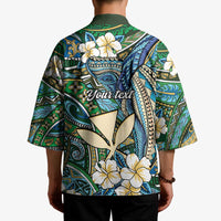 Personalised Hawaii Tribal Humpback Whale Kimono Omaomao Hibiscus Seamless Pattern LT9 - Polynesian Pride