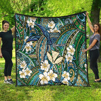Personalised Hawaii Tribal Humpback Whale Quilt Omaomao Hibiscus Seamless Pattern LT9 - Polynesian Pride