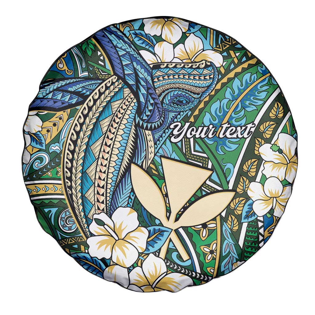 Personalised Hawaii Tribal Humpback Whale Spare Tire Cover Omaomao Hibiscus Seamless Pattern LT9 - Polynesian Pride