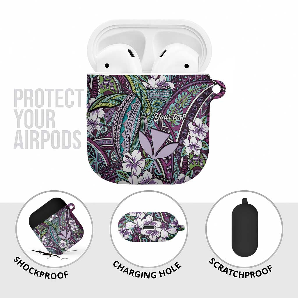 Personalised Hawaii Tribal Humpback Whale AirPods Case Poni Hibiscus Seamless Pattern LT9 - Polynesian Pride