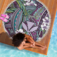Personalised Hawaii Tribal Humpback Whale Beach Blanket Poni Hibiscus Seamless Pattern LT9 - Polynesian Pride