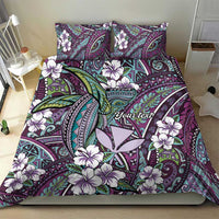 Personalised Hawaii Tribal Humpback Whale Bedding Set Poni Hibiscus Seamless Pattern LT9 - Polynesian Pride