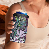 Personalised Hawaii Tribal Humpback Whale 4 in 1 Can Cooler Tumbler Poni Hibiscus Seamless Pattern LT9 - Polynesian Pride