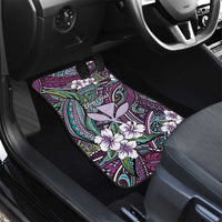 Personalised Hawaii Tribal Humpback Whale Car Mats Poni Hibiscus Seamless Pattern LT9 - Polynesian Pride