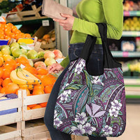 Personalised Hawaii Tribal Humpback Whale Grocery Bag Poni Hibiscus Seamless Pattern LT9 - Polynesian Pride