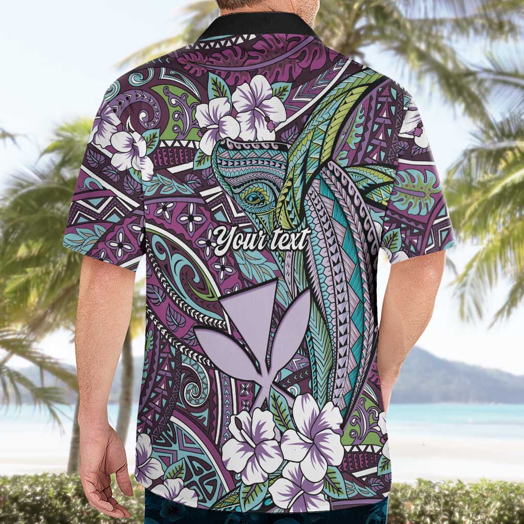 Personalised Hawaii Tribal Humpback Whale Hawaiian Shirt Poni Hibiscus Seamless Pattern LT9 - Polynesian Pride