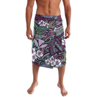 Personalised Hawaii Tribal Humpback Whale Lavalava Poni Hibiscus Seamless Pattern LT9 Purple - Polynesian Pride
