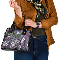 Personalised Hawaii Tribal Humpback Whale Shoulder Handbag Poni Hibiscus Seamless Pattern LT9 - Polynesian Pride