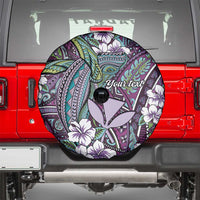 Personalised Hawaii Tribal Humpback Whale Spare Tire Cover Poni Hibiscus Seamless Pattern