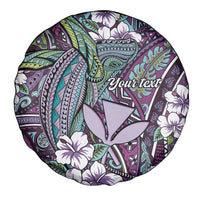 Personalised Hawaii Tribal Humpback Whale Spare Tire Cover Poni Hibiscus Seamless Pattern