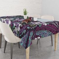 Personalised Hawaii Tribal Humpback Whale Tablecloth Poni Hibiscus Seamless Pattern LT9 - Polynesian Pride