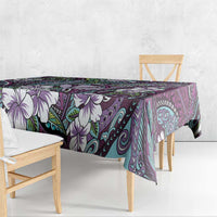 Personalised Hawaii Tribal Humpback Whale Tablecloth Poni Hibiscus Seamless Pattern LT9 - Polynesian Pride