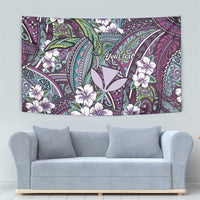 Personalised Hawaii Tribal Humpback Whale Tapestry Poni Hibiscus Seamless Pattern