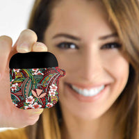 Personalised Hawaii Tribal Humpback Whale AirPods Case Ulaula Hibiscus Seamless Pattern LT9 - Polynesian Pride