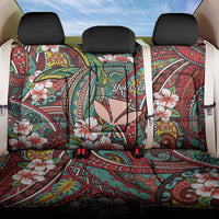 Personalised Hawaii Tribal Humpback Whale Back Car Seat Cover Ulaula Hibiscus Seamless Pattern