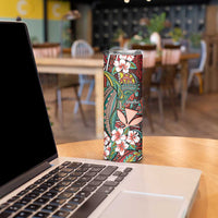 Personalised Hawaii Tribal Humpback Whale Skinny Tumbler Ulaula Hibiscus Seamless Pattern LT9 - Polynesian Pride