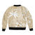 Custom Indo Fijians Bomber Jacket Fiji ke Hindustani Polyneisan Paisley Beige Style