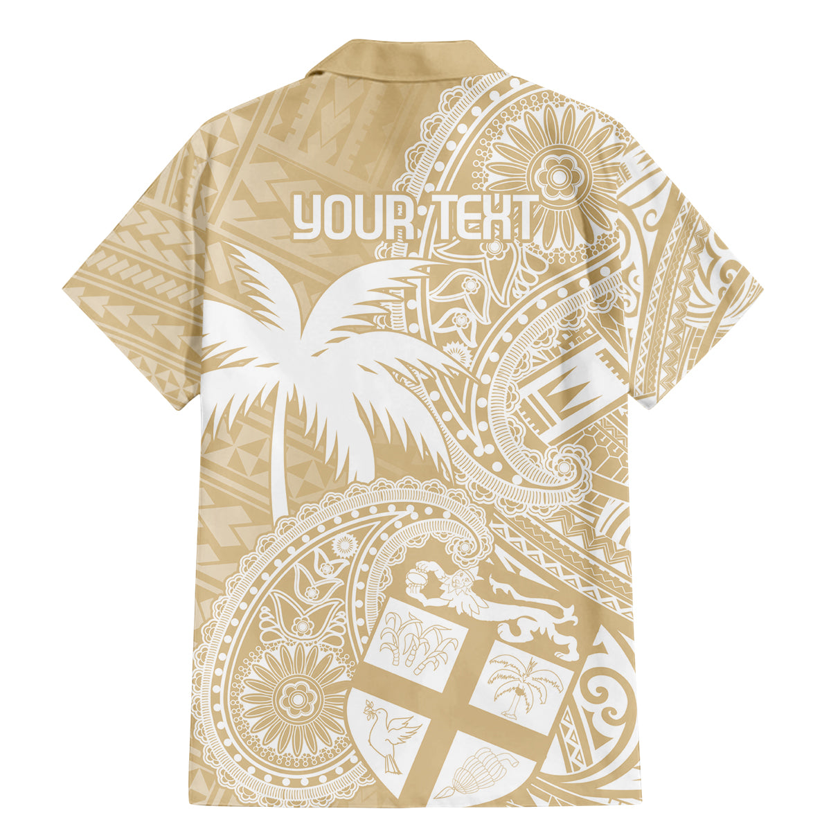 Custom Indo Fijians Family Matching Mermaid Dress and Hawaiian Shirt Fiji ke Hindustani Polyneisan Paisley Beige Style