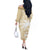 Custom Indo Fijians Off The Shoulder Long Sleeve Dress Fiji ke Hindustani Polyneisan Paisley Beige Style