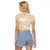 Custom Indo Fijians Raglan Cropped T Shirt Fiji ke Hindustani Polyneisan Paisley Beige Style