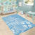 Custom Indo Fijians Area Rug Fiji ke Hindustani Polyneisan Paisley Blue Style