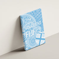 Custom Indo Fijians Canvas Wall Art Fiji ke Hindustani Polyneisan Paisley Blue Style