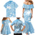 Custom Indo Fijians Family Matching Mermaid Dress and Hawaiian Shirt Fiji ke Hindustani Polyneisan Paisley Blue Style