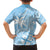 Custom Indo Fijians Family Matching Puletasi and Hawaiian Shirt Fiji ke Hindustani Polyneisan Paisley Blue Style