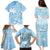 Custom Indo Fijians Family Matching Puletasi and Hawaiian Shirt Fiji ke Hindustani Polyneisan Paisley Blue Style