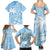 Custom Indo Fijians Family Matching Summer Maxi Dress and Hawaiian Shirt Fiji ke Hindustani Polyneisan Paisley Blue Style