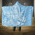 Custom Indo Fijians Hooded Blanket Fiji ke Hindustani Polyneisan Paisley Blue Style