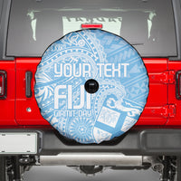 Custom Indo Fijians Spare Tire Cover Fiji ke Hindustani Polyneisan Paisley Blue Style
