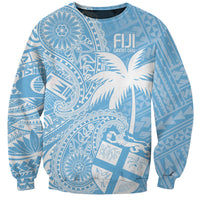 Custom Indo Fijians Sweatshirt Fiji ke Hindustani Polyneisan Paisley Blue Style