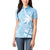 Custom Indo Fijians Women Polo Shirt Fiji ke Hindustani Polyneisan Paisley Blue Style