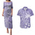 Custom Indo Fijians Couples Matching Puletasi and Hawaiian Shirt Fiji ke Hindustani Polyneisan Paisley Purple Style