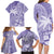 Custom Indo Fijians Family Matching Long Sleeve Bodycon Dress and Hawaiian Shirt Fiji ke Hindustani Polyneisan Paisley Purple Style