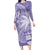 Custom Indo Fijians Family Matching Long Sleeve Bodycon Dress and Hawaiian Shirt Fiji ke Hindustani Polyneisan Paisley Purple Style