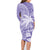 Custom Indo Fijians Family Matching Long Sleeve Bodycon Dress and Hawaiian Shirt Fiji ke Hindustani Polyneisan Paisley Purple Style