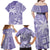 Custom Indo Fijians Family Matching Off Shoulder Maxi Dress and Hawaiian Shirt Fiji ke Hindustani Polyneisan Paisley Purple Style