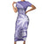 Custom Indo Fijians Family Matching Short Sleeve Bodycon Dress and Hawaiian Shirt Fiji ke Hindustani Polyneisan Paisley Purple Style