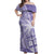 Custom Indo Fijians Off Shoulder Maxi Dress Fiji ke Hindustani Polyneisan Paisley Purple Style