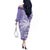 Custom Indo Fijians Off The Shoulder Long Sleeve Dress Fiji ke Hindustani Polyneisan Paisley Purple Style