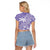 Custom Indo Fijians Raglan Cropped T Shirt Fiji ke Hindustani Polyneisan Paisley Purple Style